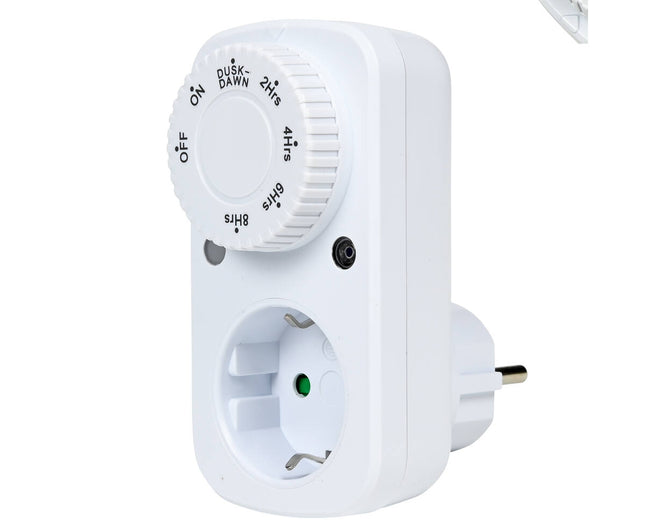 Tijdschakelaar Sensor, 230V, 16A, Dag/Nacht, 2-8u Timer, Veilig Beheer