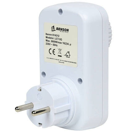 Tijdschakelaar Sensor, 230V, 16A, Dag/Nacht, 2-8u Timer, Veilig Beheer