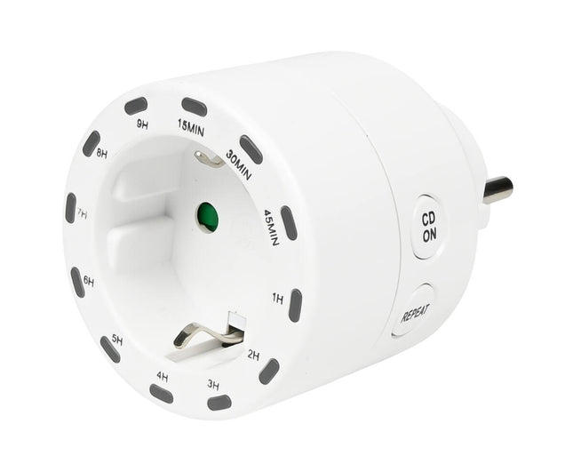Tijdschakelaar Rond: 15-540 min, 230VAC, max 2800W, apparaatbeheer