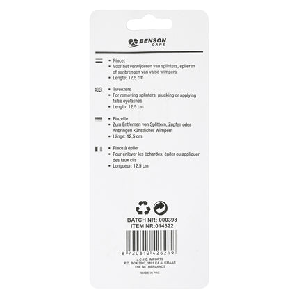 Pincet – Lengte 9 cm, 9 cm