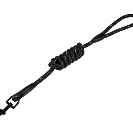 Reflecterende Zwarte Hondenriem, 12mm x 150cm, Ideaal voor Avondwandelingen