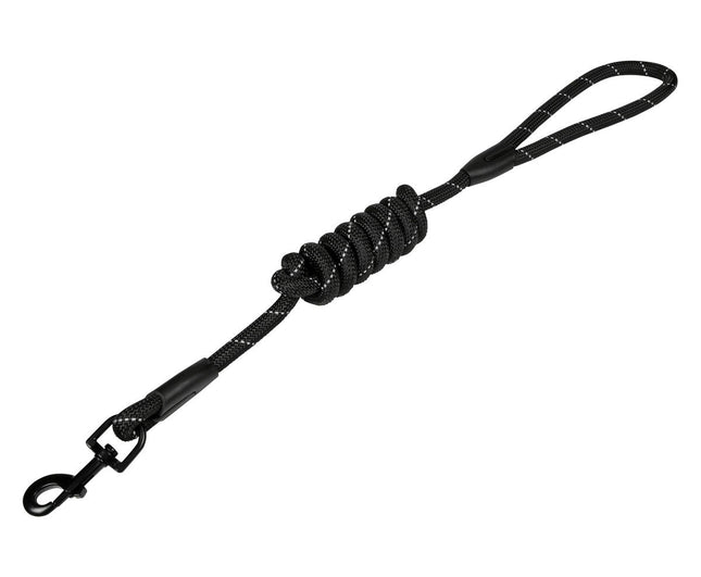 Reflecterende Zwarte Hondenriem, 12mm x 150cm, Ideaal voor Avondwandelingen