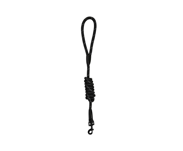 Reflecterende Zwarte Hondenriem, 12mm x 150cm, Ideaal voor Avondwandelingen