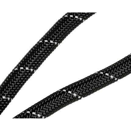 Reflecterende Zwarte Hondenriem, 12mm x 150cm, Ideaal voor Avondwandelingen
