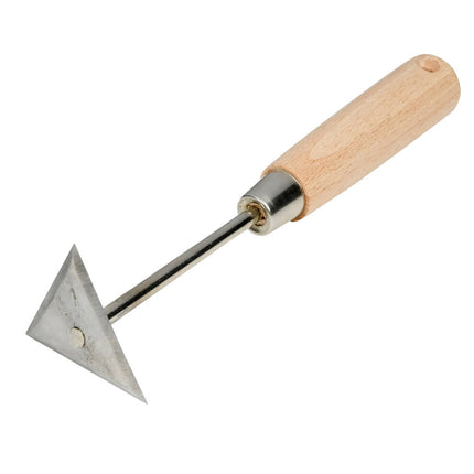 Verfschraper Driehoek 21 cm, 55x55x55 mm, ideaal voor kozijnen.