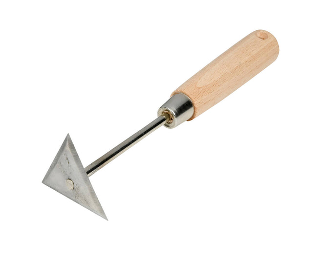 Verfschraper Driehoek 21 cm, 55x55x55 mm, ideaal voor kozijnen.