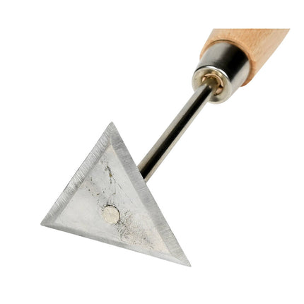 Verfschraper Driehoek 21 cm, 55x55x55 mm, ideaal voor kozijnen.