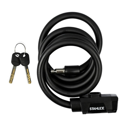 Staalkabelslot 12x1200mm met 2 sleutels voor fietsbeveiliging