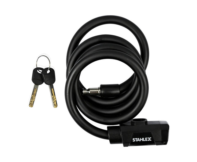 Staalkabelslot 12x1200mm met 2 sleutels voor fietsbeveiliging