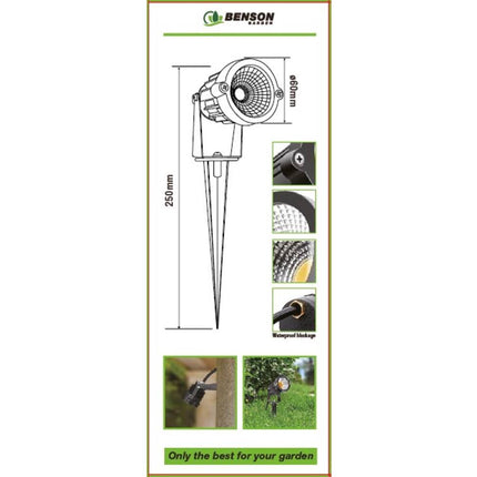 LED Tuinspot IP65 5W, 450lm, 120° Straling - Perfect voor Tuinverlichting