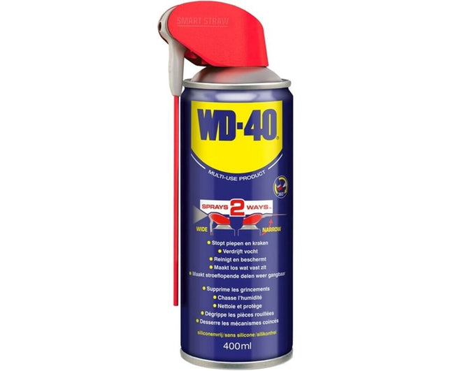 WD-40 400 ml Smart Straw: Roestbescherming & precisiesmering met Spray2Ways.
