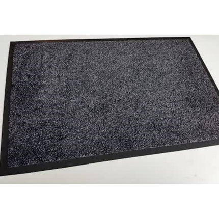 Deurmat 50x80 cm Antraciet, Absorberend Polyester, Antislip Rubber