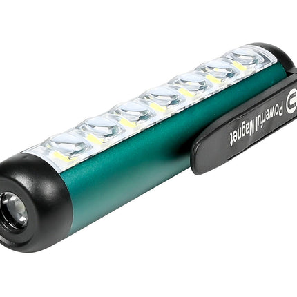 Mini Oplaadbare Zaklamp, Magneetclip, 7x SMD + LED, 4 Standen
