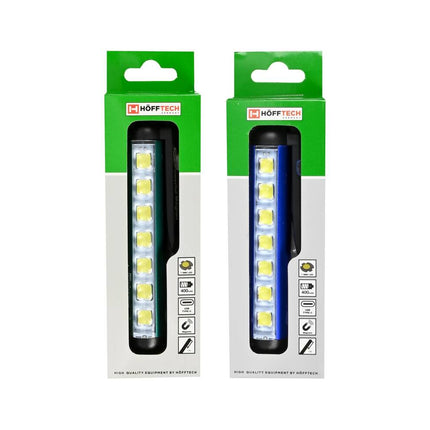 Mini Oplaadbare Zaklamp, Magneetclip, 7x SMD + LED, 4 Standen