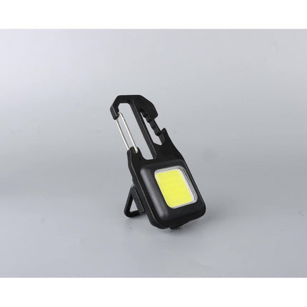 COB Sleutelhanger Zaklamp, 380 Lumen, 4 Modi, Oplaadbaar, Met Karabijnhaak