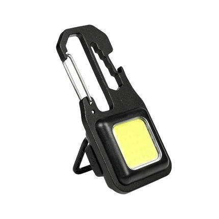 COB Sleutelhanger Zaklamp, 380 Lumen, 4 Modi, Oplaadbaar, Met Karabijnhaak