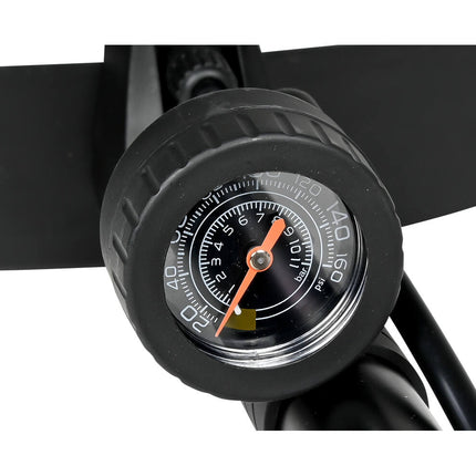 Fietspomp 160psi, manometer, 95cm slang, Presta/Schrader ventielen