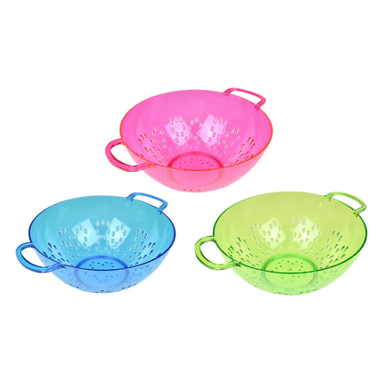 Vergiet ø 23 cm mix – Materiaal plastic, Doorsnede 23 cm, Kleuren blauw, geel of roze