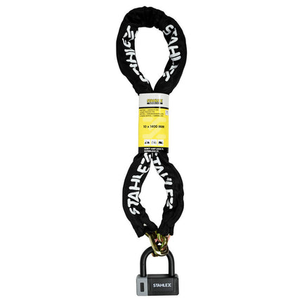 Ketting Hangslot 595: 10 mm Dikte, 1400 mm Lengte, Fiets- en Motorbeveiliging