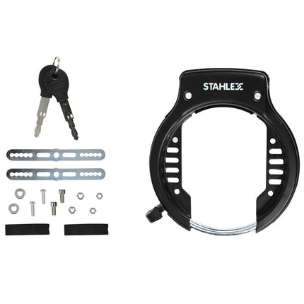Ringslot 984 E-Bike, 163x180mm, gehard staal, incl. 2 sleutels, 90mm opening.