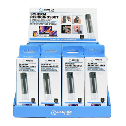 Schermreinigingsset compact 2 in 1 display – Stap 2 Maak schoon met de microvezel-body