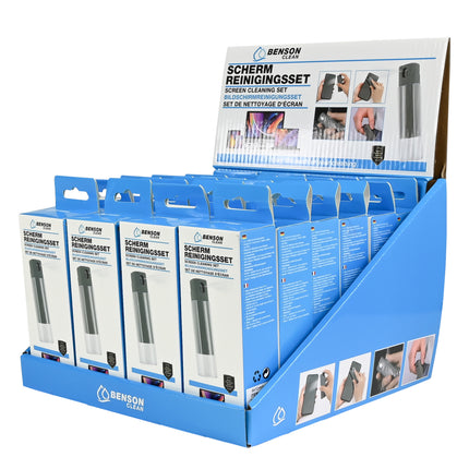 Schermreinigingsset compact 2 in 1 display – Stap 2 Maak schoon met de microvezel-body