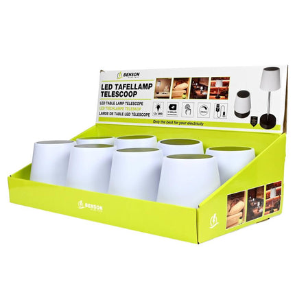 Dimbare Oplaadbare LED Tafellamp met Telescoop, 120 Lumen, USB-C