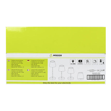 Dimbare Oplaadbare LED Tafellamp met Telescoop, 120 Lumen, USB-C