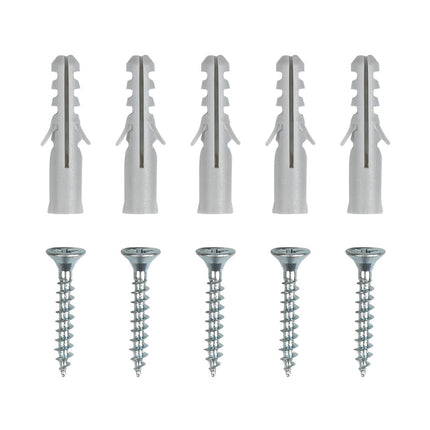 Set van 5 gegalvaniseerde S-haken, ideaal voor gereedschap ophangen.
