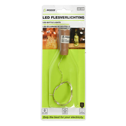 LED Flesverlichting 48cm, Warm Wit, 5 LED's, Incl. Batterijen