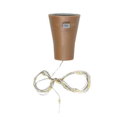 LED Flesverlichting Solar, 100cm, 10x LED, Warm Wit voor Tuin Decoratie