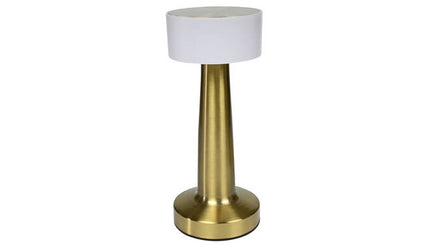 Oplaadbare LED Tafellamp Touch Goud, 3 Kleurmodi, USB-C, 21cm Hoog.