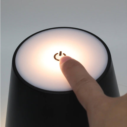 Flessenlamp Zwart – LED 27 SMD, 3000K, Aanraakdimmen, USB-C Oplaadbaar