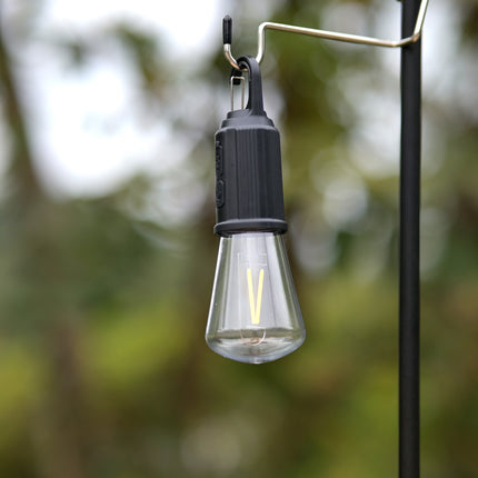 Campinglamp met karabijnhaak oplaadbaar – Lichtbron 2 stuks zachte lichtstrip, Gewicht 55g