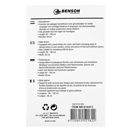 Klauwbezem telescopisch – Lengte steel 80 - 140 cm, Breedte bezem 28 cm, 140 cm
