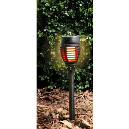 Solar Tuinlamp 48cm, 12 LED's, Vlameffect, 6-8u Lichtduur, Solar Oplaadbaar