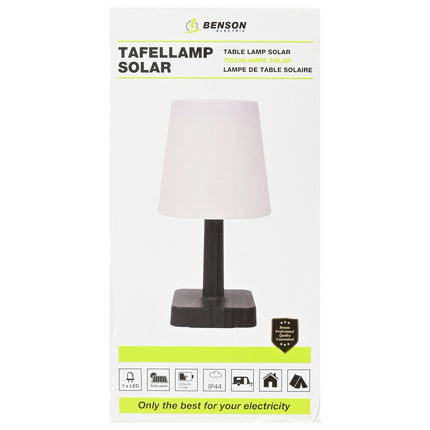 Tafellamp solar – Batterij 1.2V AA nimh 200 mAh, LED 1 LED, Hoogte 23 cm, IP klasse IP44