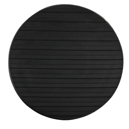 Zwarte RVS Deurstopper ø11 cm, Bescherming met Rubber, 1,1 kg