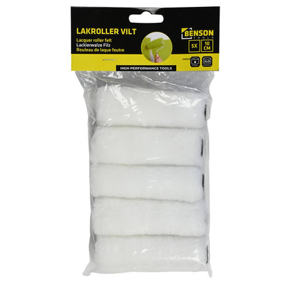 Lackierwalze Filz 10 cm, 5er-Set - Für glattes Lackierergebnis