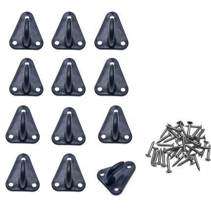 Aanhangwagen Haak Set 12 dlg - 43x37mm Kunststof, Incl. 36 Schroeven