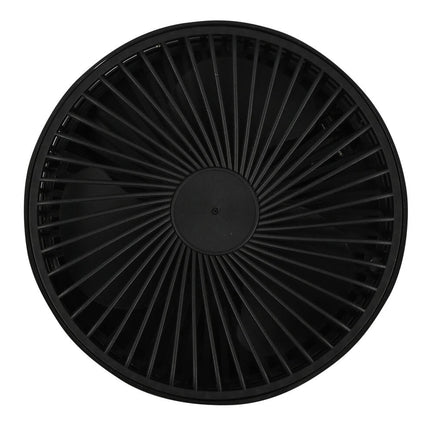 Faltbarer schwarzer Ventilator: aufladbar, kompakt, ideal für Reisen