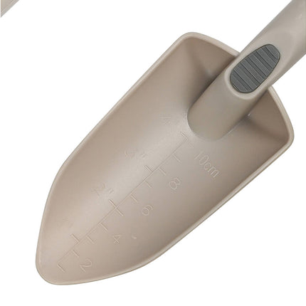 2-delige Tuingereedschap Set: Hark en Schep met Maatvoering, Beige