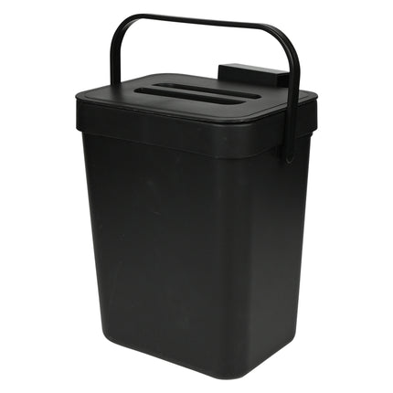 Prullenbak zwart – Inhoud 3 liter, Afmeting 16 x 13 x 20.5 cm, Gewicht 285 gr, Kleur zwart