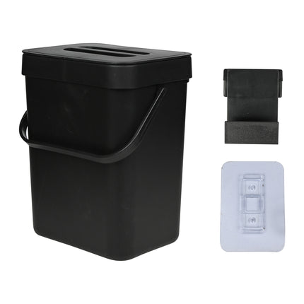 Prullenbak zwart – Inhoud 3 liter, Afmeting 16 x 13 x 20.5 cm, Gewicht 285 gr, Kleur zwart