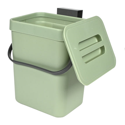 Prullenbak groen – Inhoud 3 liter, Afmeting 16 x 13 x 20.5 cm, Gewicht 285 gr, Kleur groen