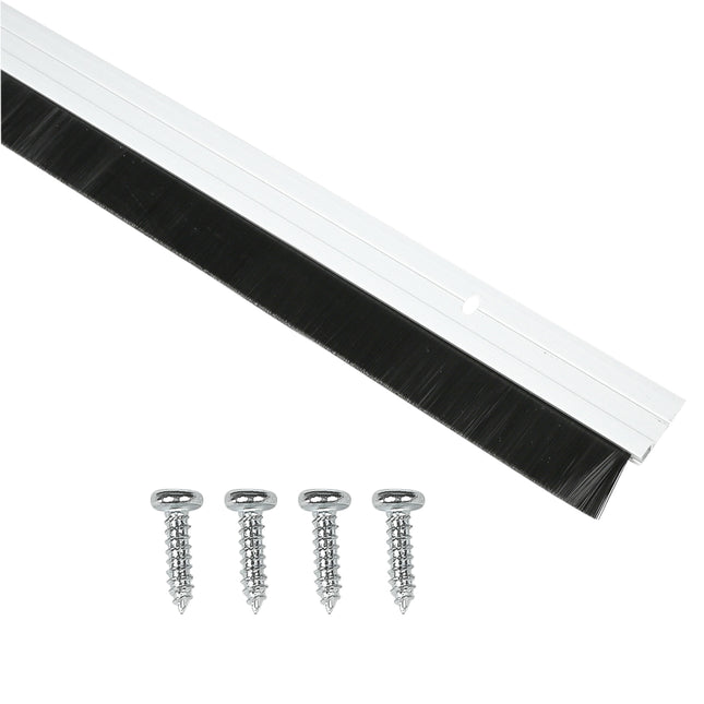 Tochtstrip borstel 100 cm aluminium zilver – Toepassing voor op onderzijde van deuren