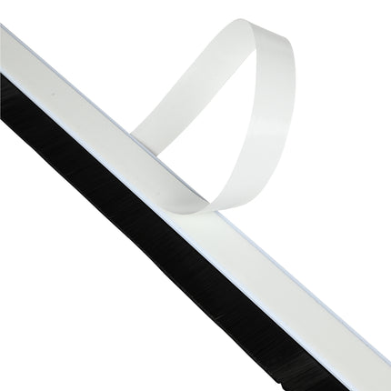 Tochtstrip borstel 100 cm PVC wit – Toepassing voor op onderzijde van deuren, 20 mm