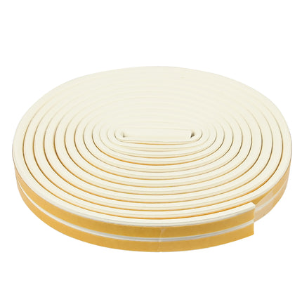 Tochtstrip rubber D-profiel 2 x 3 m wit – Profiel D, Afmetingen 3 m x 9 mm x 4 mm