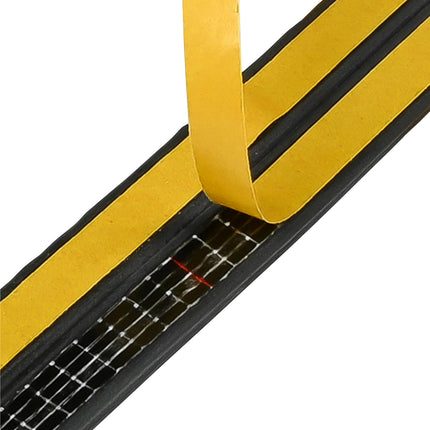 Tochtstrip rubber D-profiel 2 x 3 m zwart – Profiel D, Afmetingen 3 m x 9 mm x 4 mm