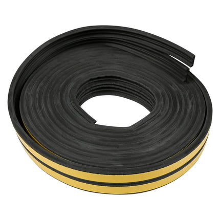 Tochtstrip rubber E-profiel 2 x 3 m zwart – Profiel E, Afmetingen 3 m x 9 mm x 4 mm